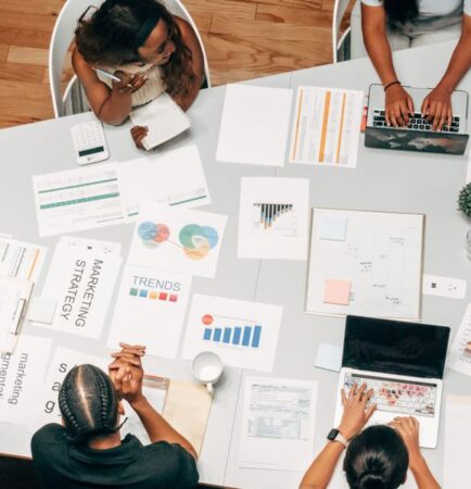 A team of SEO experts working together