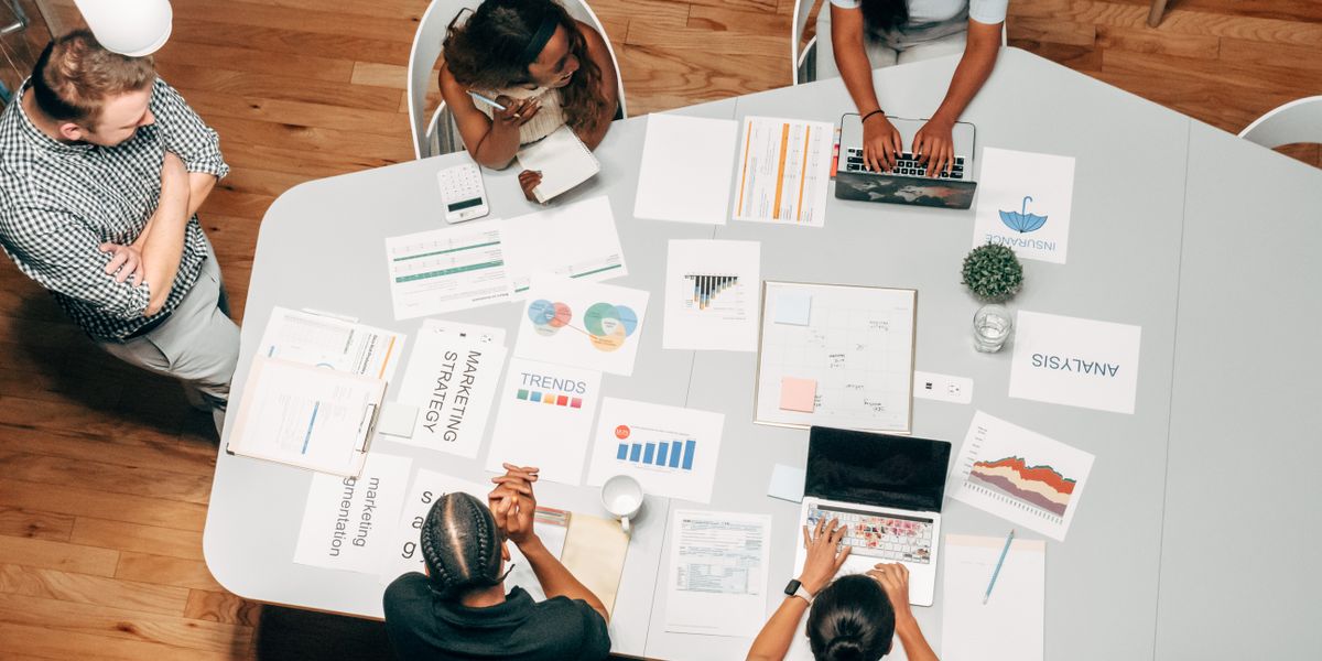 A team of SEO experts working together